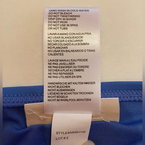 NWT MICHAEL Michael Kors Blue Bikini Bottom Size Large - Picture 5 of 7